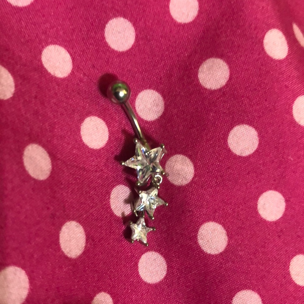 Crystal Star bellie button ring - Picture 2 of 2